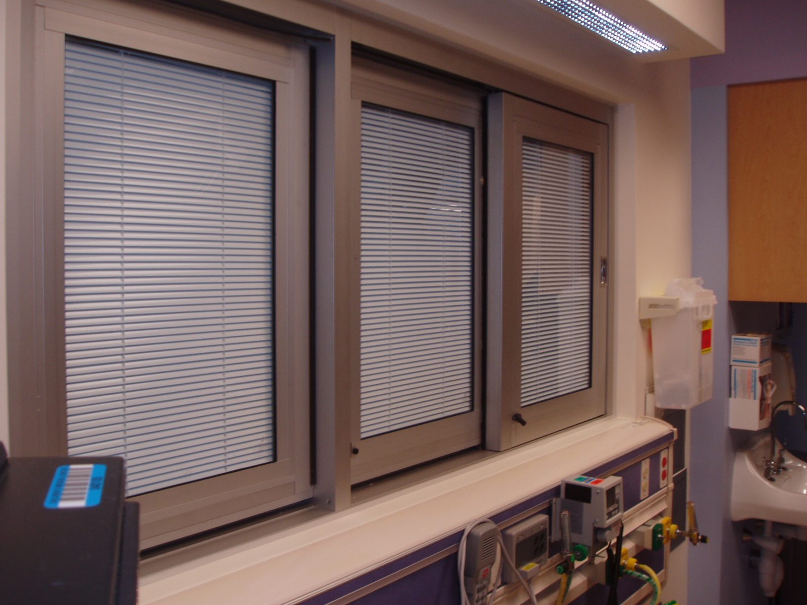 glass door blinds inside window